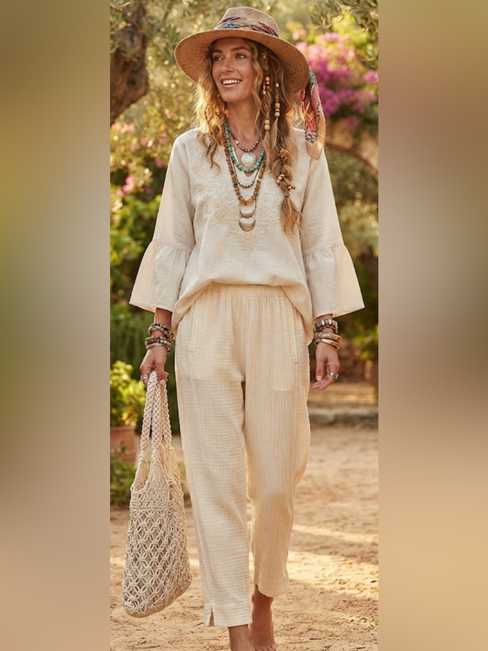NWT - Shannon Passero “Arista” Cotton Gauze Pants in Cream